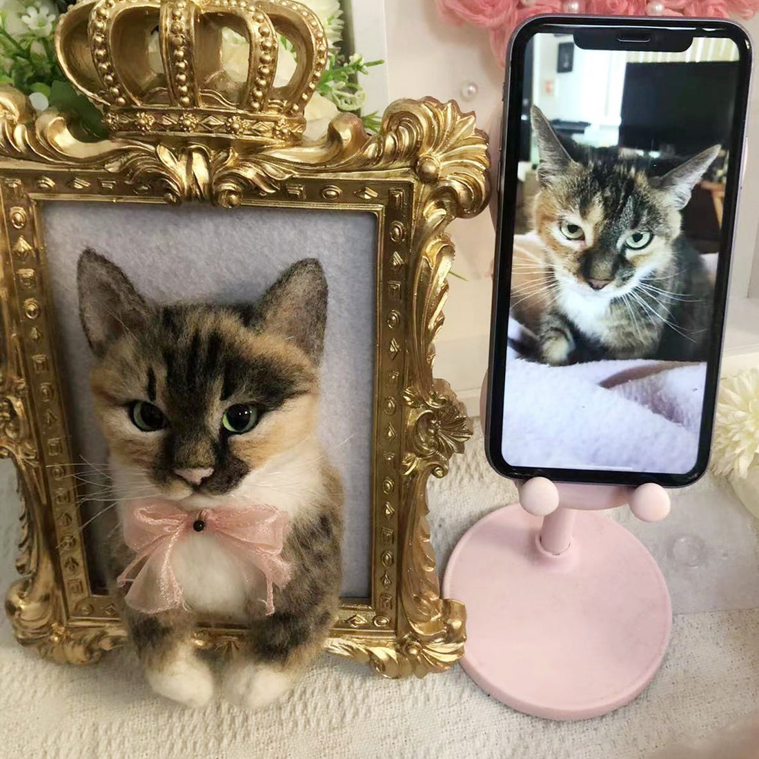 Original Pet Portrait Frame Plush Clone