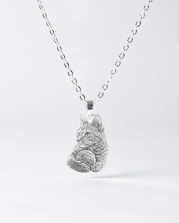 PORTRAIT CAT MEMORIAL NECKLACE