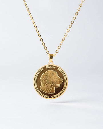 MEDALLION DOG MEMORIAL NECKLACE