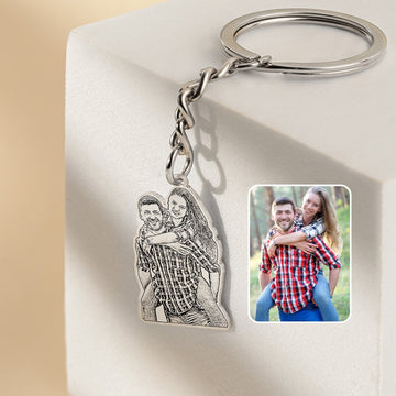 Photo Engraving Keychain